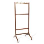 A 19th century mahogany clothes stand.