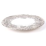 An American Sterling silver embossed circular dish.