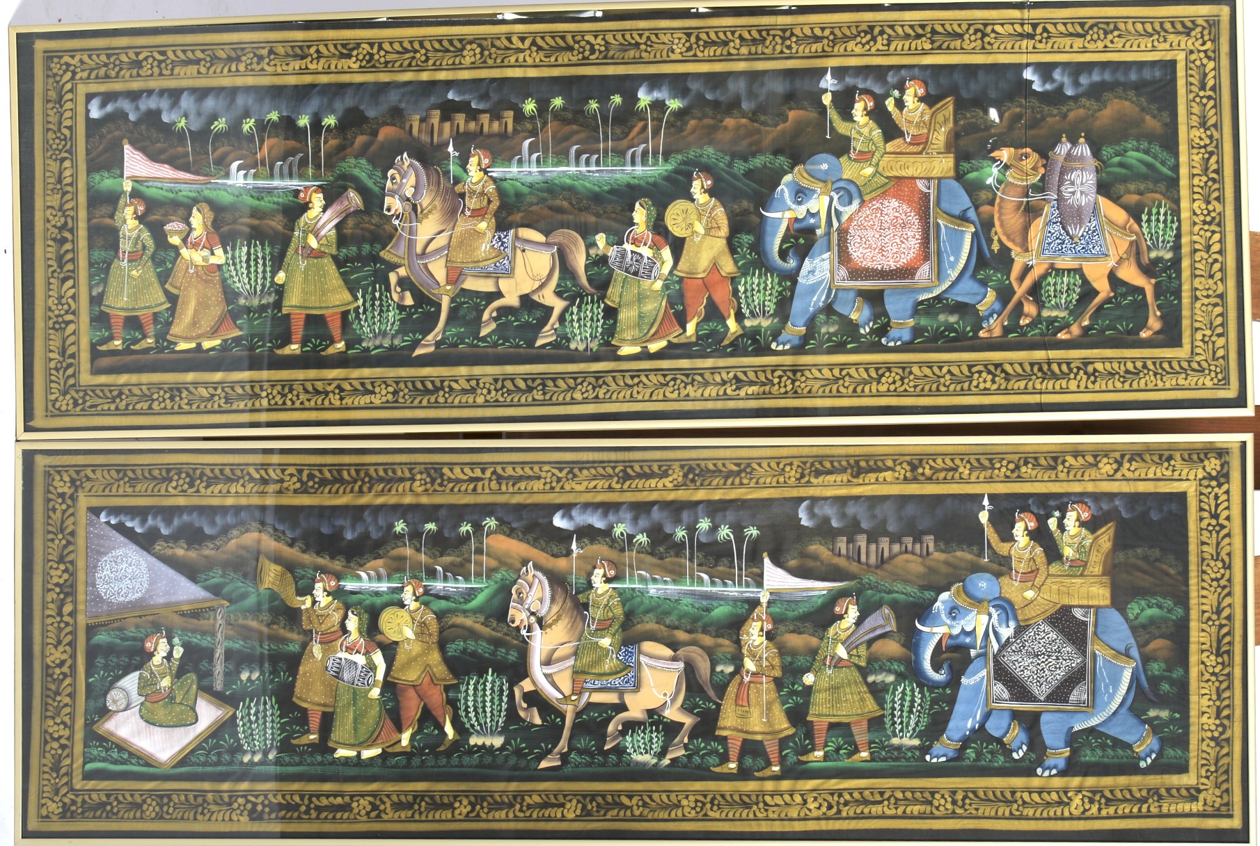 A pair of decorative Indian watercolours.