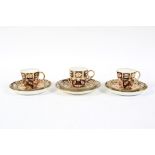 Various Royal Crown Derby imari pattern tea and coffee ware.