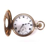 A 20th century Dennison cased half hunter pocket watch.