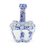 A 19th century Chinese porcelain blue and white bottle shape vase.