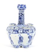 A 19th century Chinese porcelain blue and white bottle shape vase.