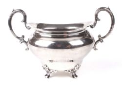 An Edward VII silver two-handled sugar bowl.