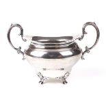 An Edward VII silver two-handled sugar bowl.