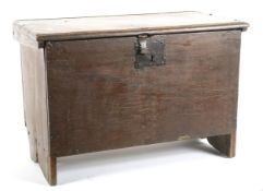 A late 18th century small oak coffer.