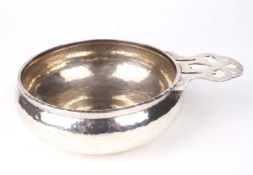 A Shreve and Co. (American) planished Sterling silver dish.