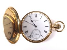 A Victorian 18ct gold cased full hunter pocket watch by Joyce Murray, London.