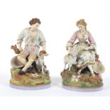 A pair of French late 19th century figures,