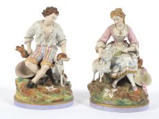 A pair of French late 19th century figures,