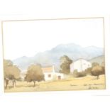 Paul Winby (20th/21st Century), Corsica, watercolour on paper.