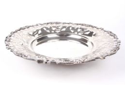 An Egyptian silver pierced circular stand.