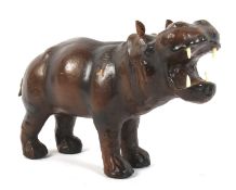 A leather model of a hippo.