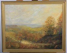 Evelyn Parker, Autumn Greenmount, oil on board.