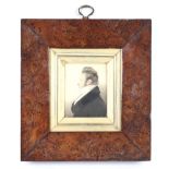 A framed Regency portrait miniature of a gentleman.