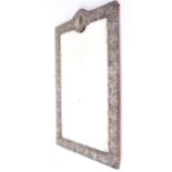 A large silver Victorian bevel edged easel tabletop mirror.