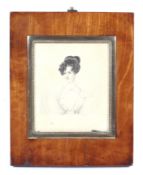 A Victorian portrait miniature of a lady.