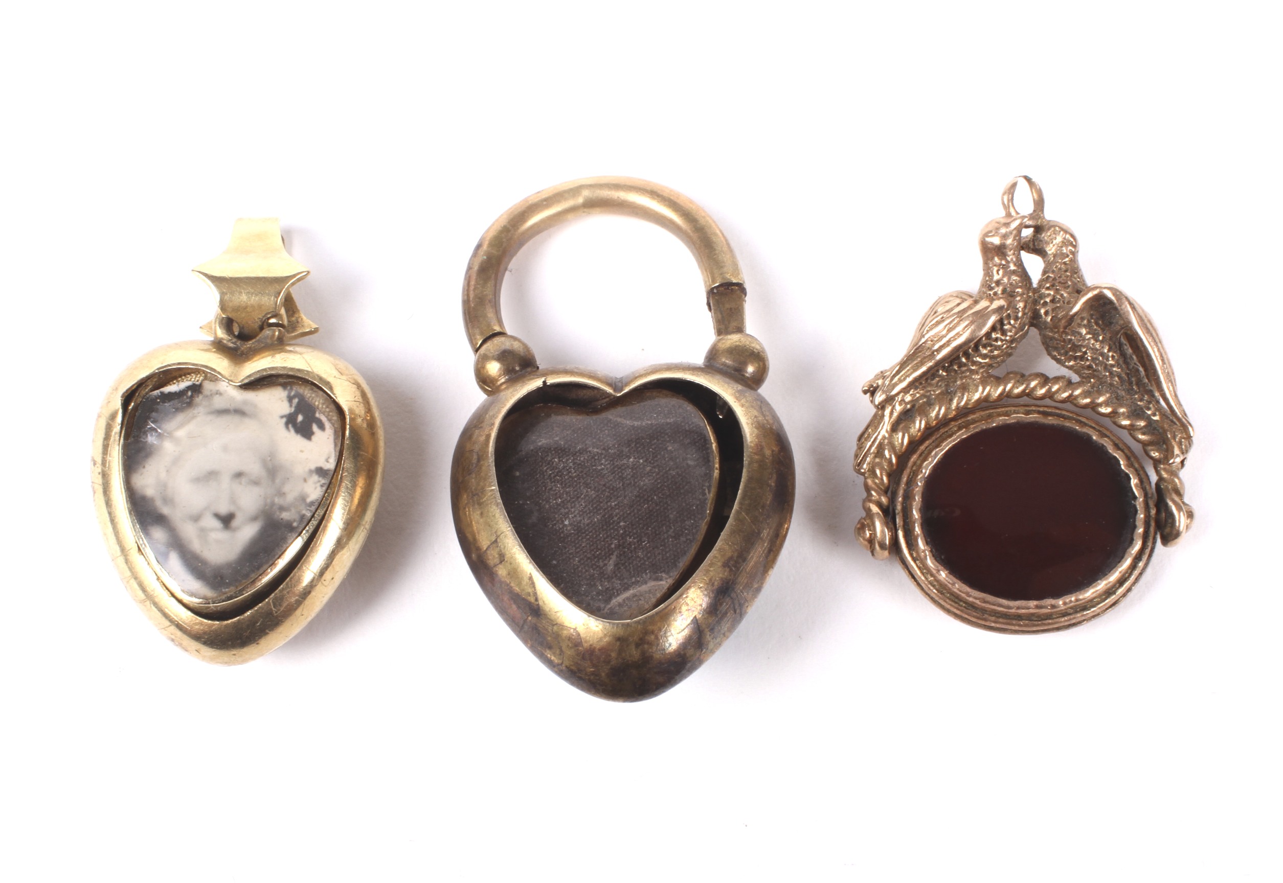 A Victorian gold and gem set heart-shaped clasp, - Image 2 of 2
