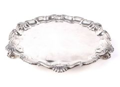 A George V silver salver.