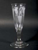 A late 18th century engraved ale glass.