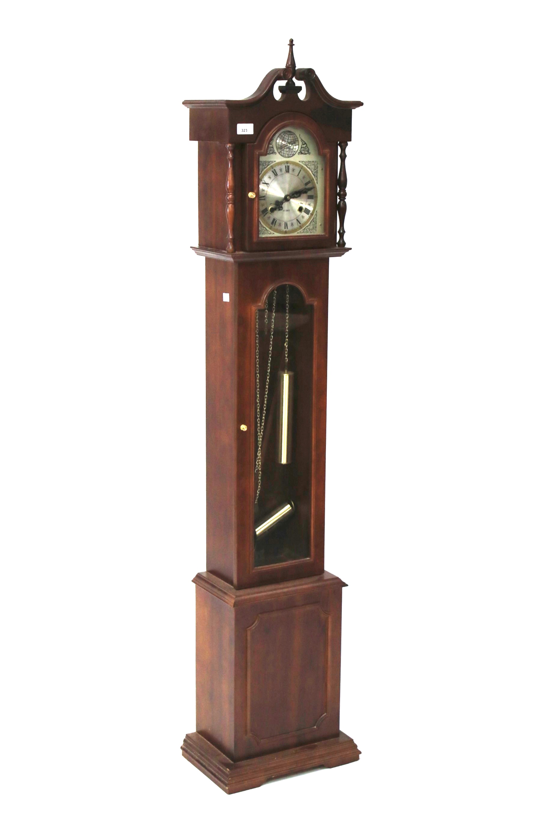 A contemporary Tempus Fugit grandmother clock.