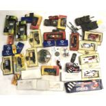 An assortment of diecast model vehicles.