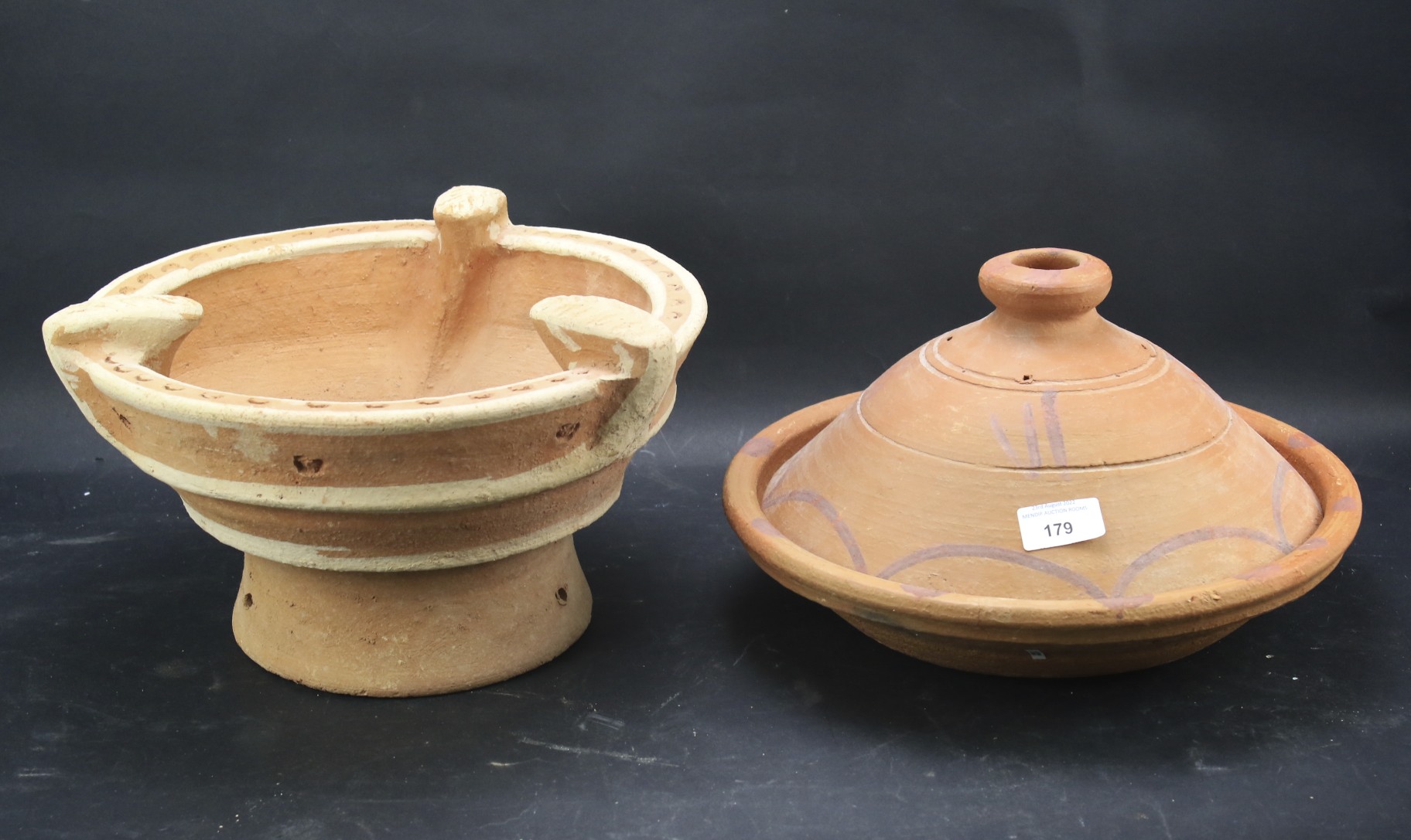 A terracotta dish and tureen. - Image 2 of 2