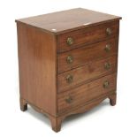 A 20th century mahogany chest of drawers.