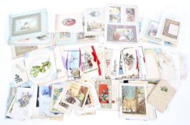 A large collection of 19th century and later postcards and greetings cards.