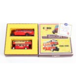 Six Corgi diecast coaches and commercial vehicle sets.