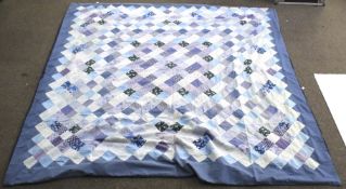 A contemporary patchwork quilt.