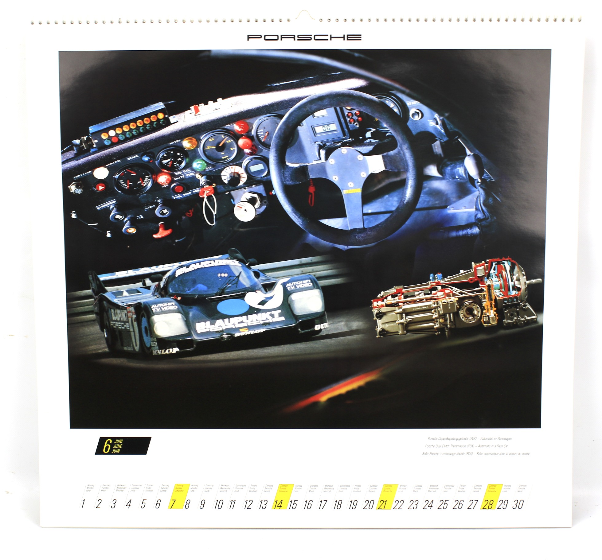 A 1987 Porsche Pirelli calendar. - Image 5 of 5