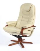 A contemporary Stressless style reclining armchair.