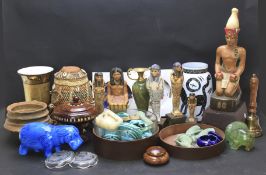 A collection of mostly Egyptian collectables.