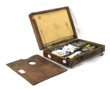 An Edwardian mahogany artist's paint box, by Winsor & Newton Limited, London.