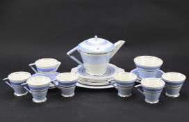 A Palissy Art Deco part tea service.