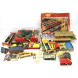 An assortment of OO gauge railway accessories.