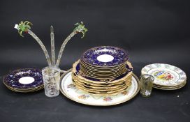 An assortment of ceramics and glassware.