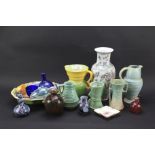 An assortment of ceramics and glassware.