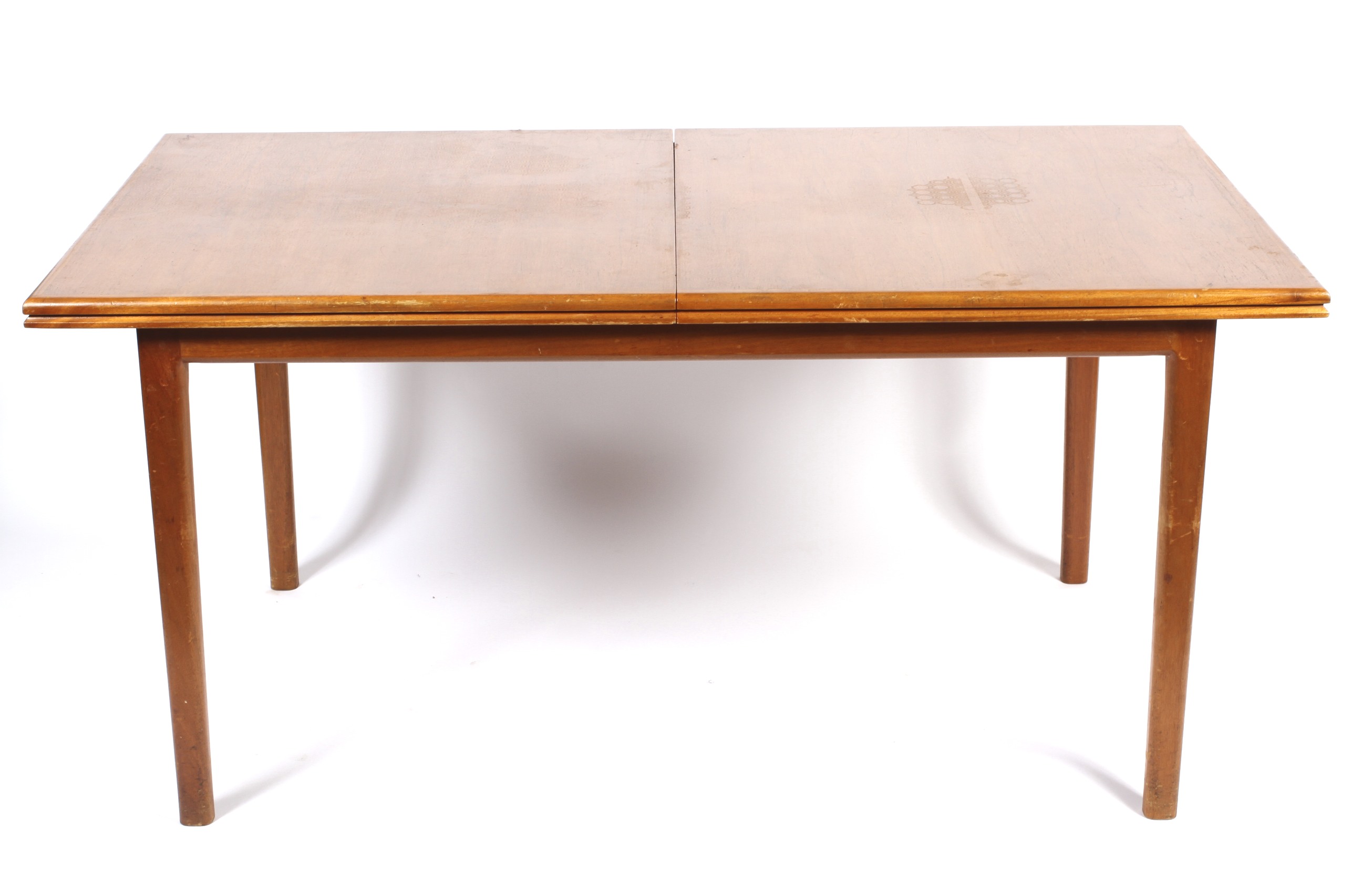 A teak extending dining table and chairs. - Image 2 of 4