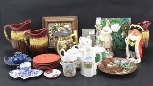 A large assortment of ceramics.