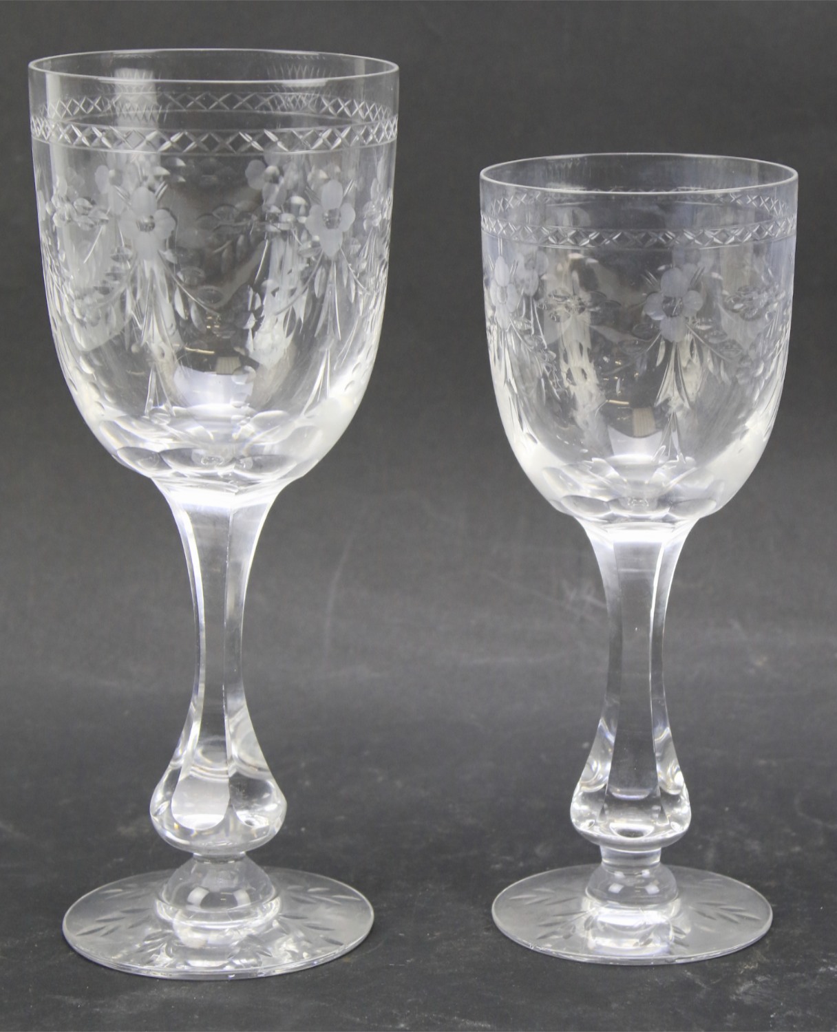 A set of contemporary wine glasses. - Image 2 of 2