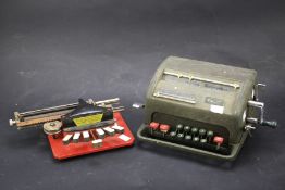 A mid 20th century Facit adding machine.