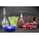 An assortment of glassware.