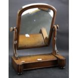 A mahogany dressing table mirror.