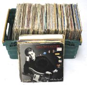 A box of LP vinyls, 1950's - 1990's.