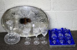 An assortment of glassware and other items.