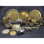 An assortment of metalware.