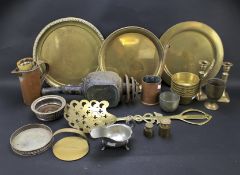 An assortment of metalware.