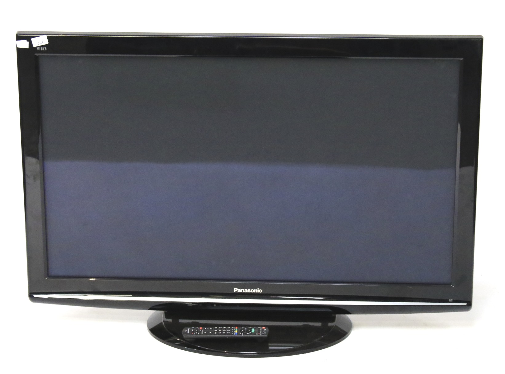 A Panasonic TX-P46S10B 46 inch flat screen TV.